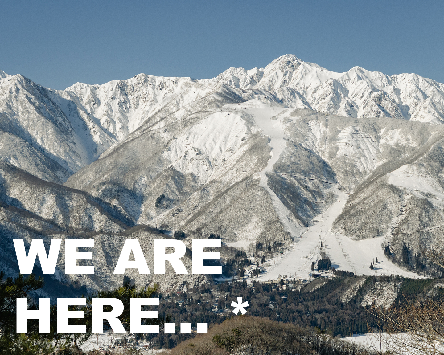 Image showing close to Hakuba Goryu resort our custom snowboard factory is.